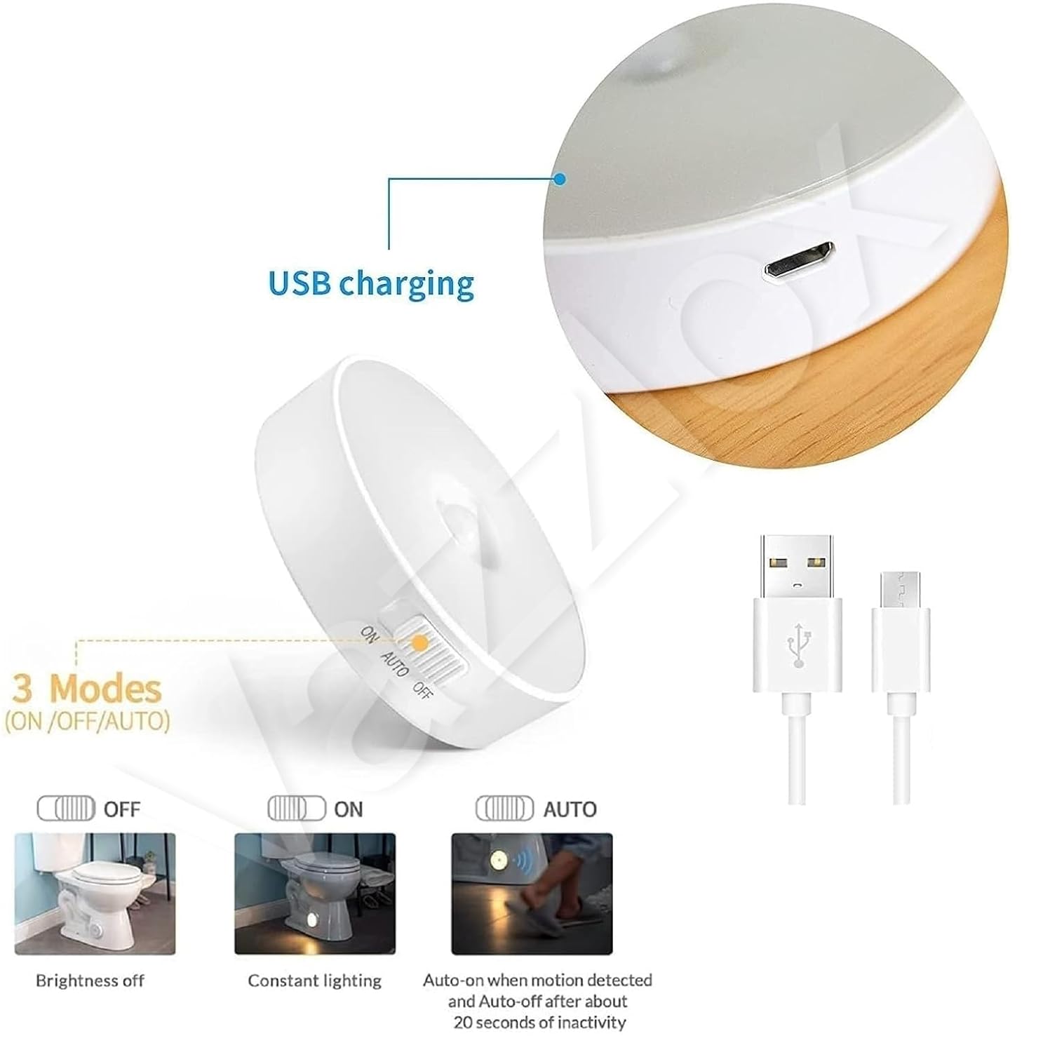 Motion Sensor Night Light | Automatic LED for Bedroom, Kitchen & Hallways