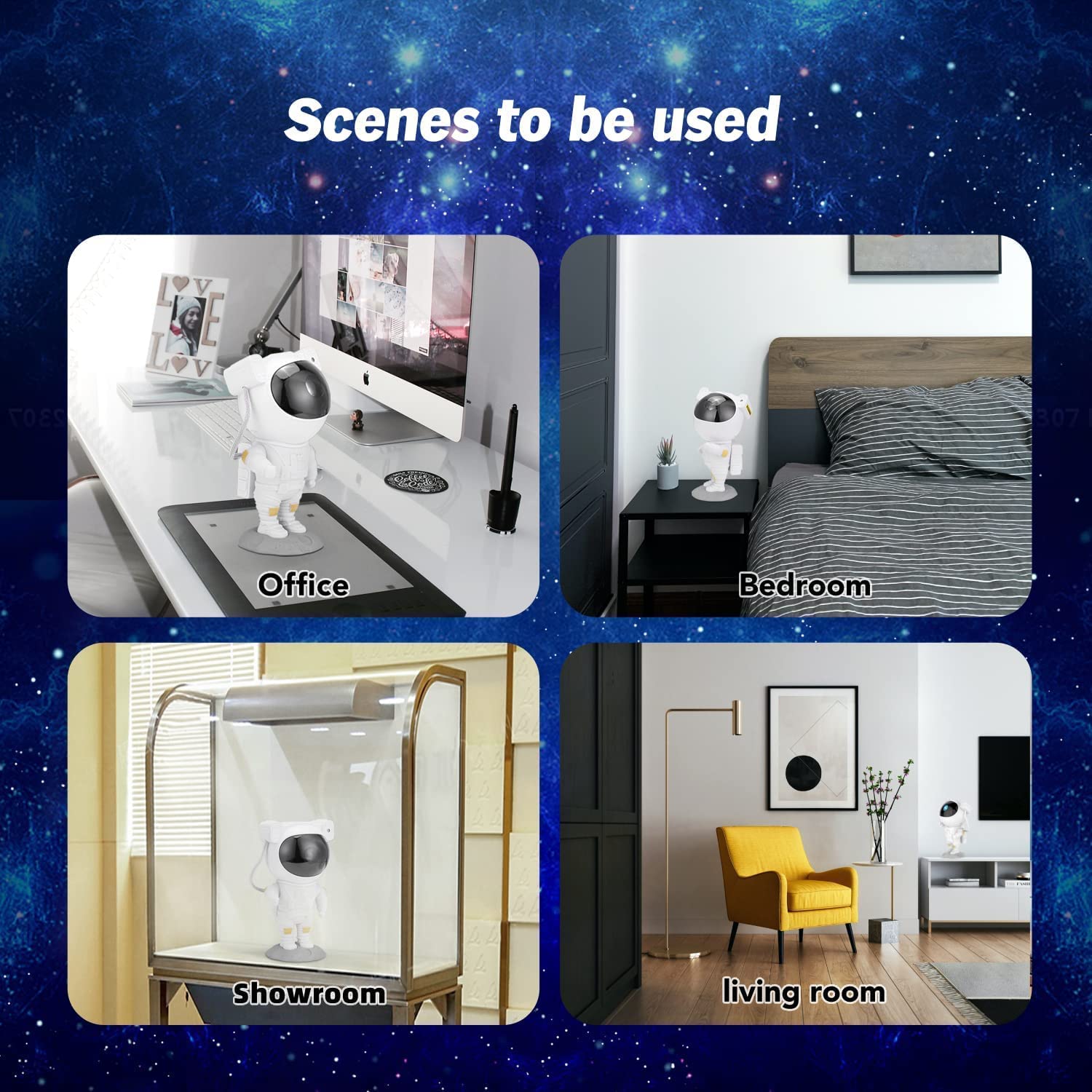 Astronaut Night Lamp | Remote-Control LED Mood Light for Home & Bedroom