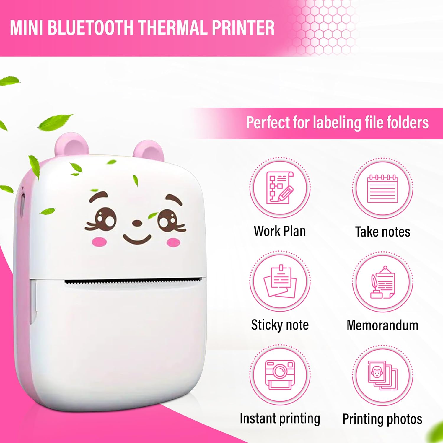 Mini Pocket Printer | Wireless Bluetooth Thermal Printer for Notes & Photos