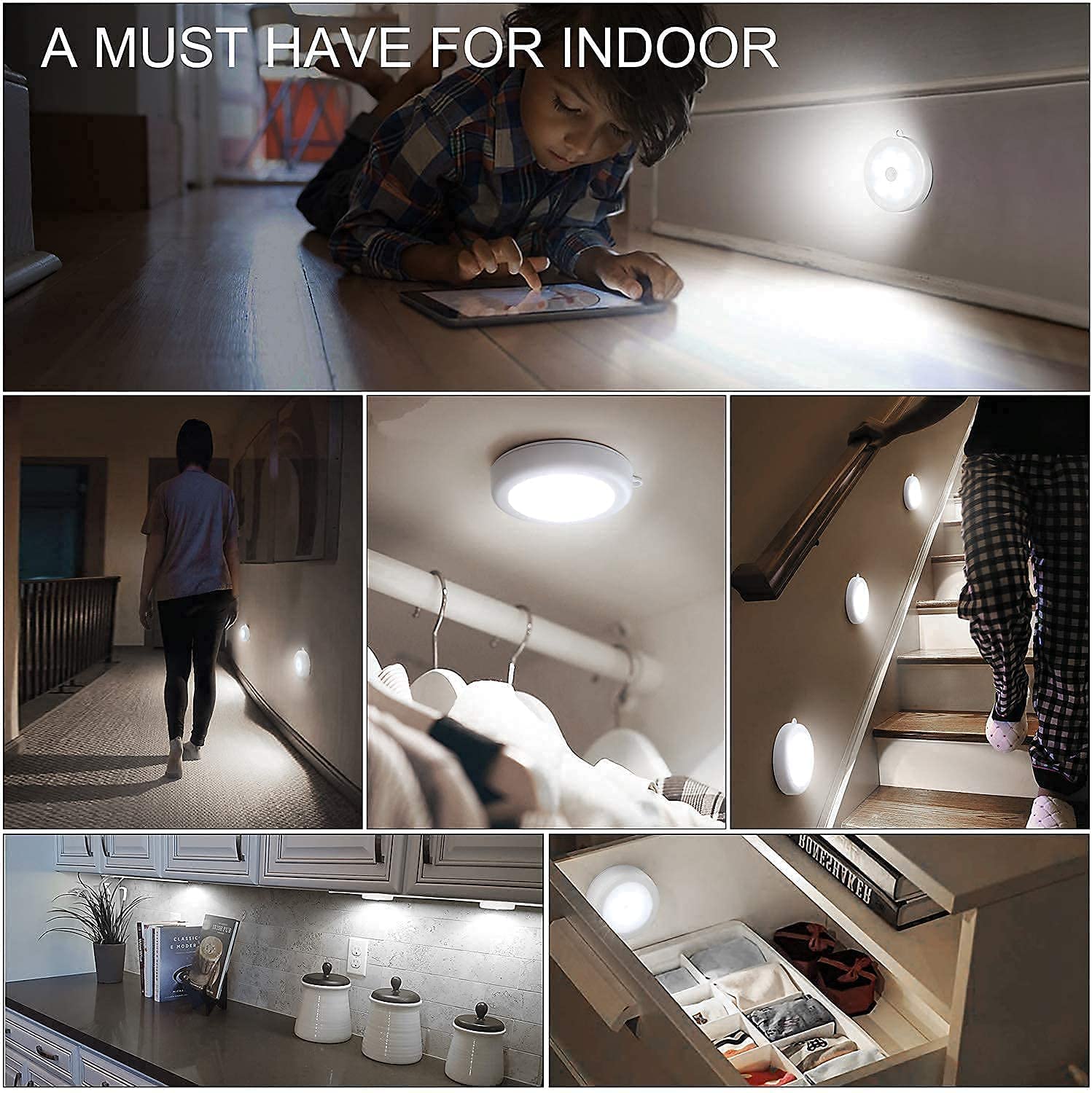 Motion Sensor Night Light | Automatic LED for Bedroom, Kitchen & Hallways