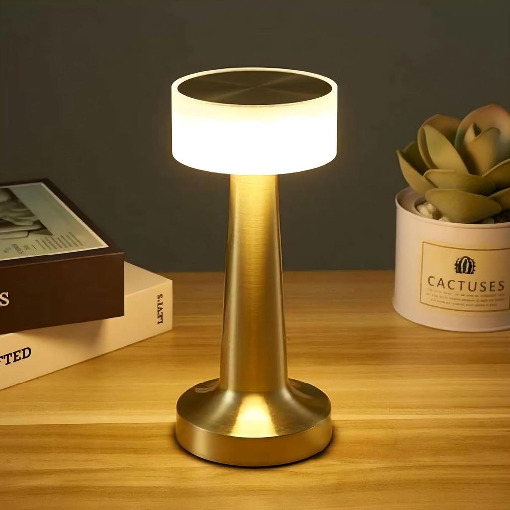 SIYARA RadiantTouch™ LED Lamp | Rechargeable Sensor Light with Copper Shade