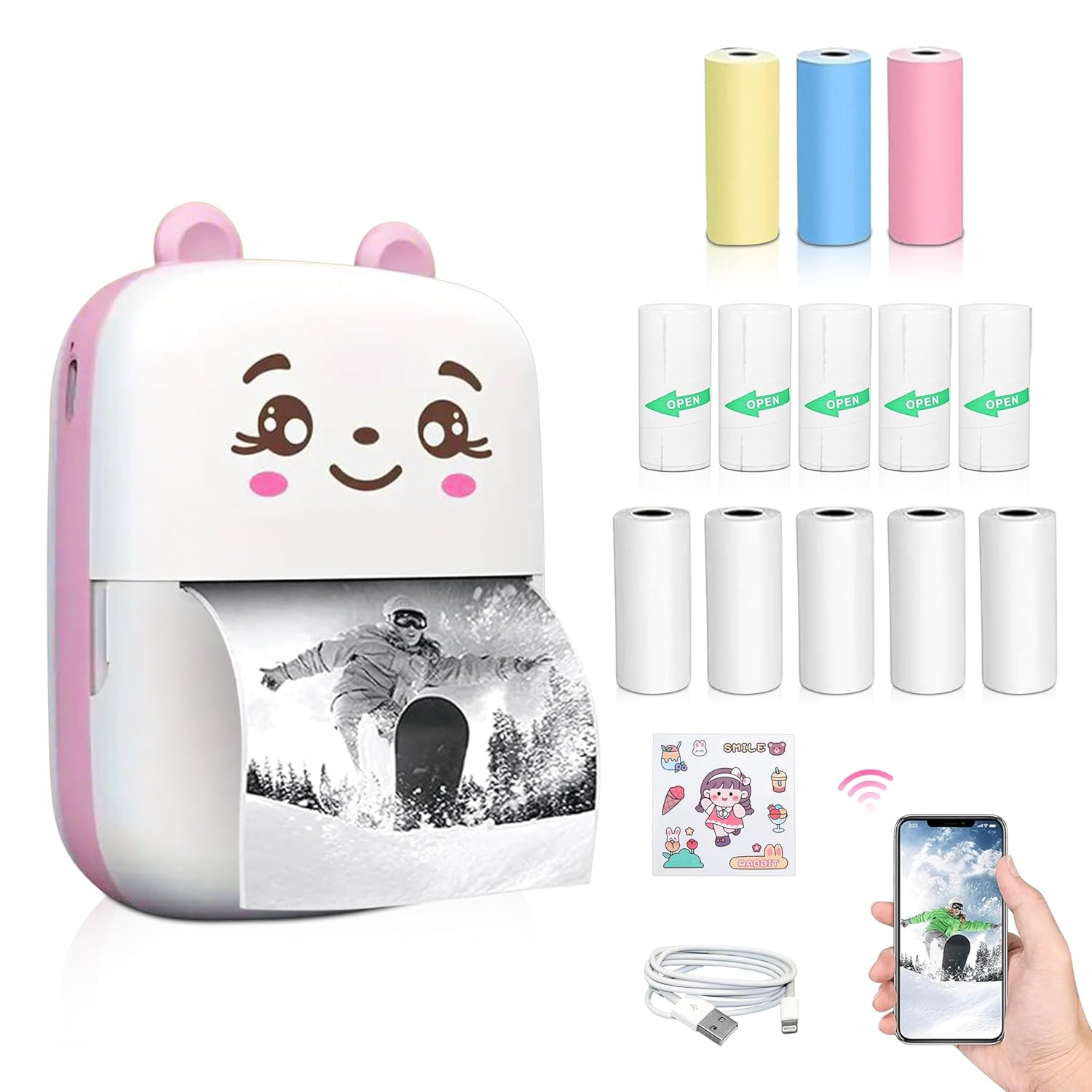 Mini Pocket Printer | Wireless Bluetooth Thermal Printer for Notes & Photos