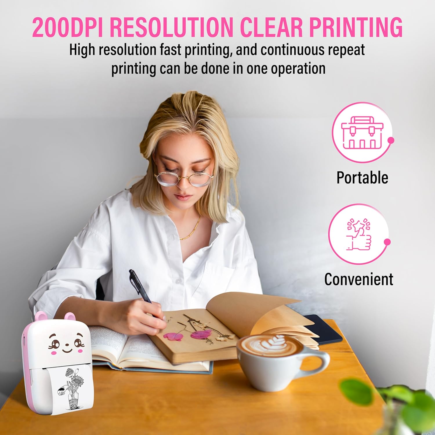 Mini Pocket Printer | Wireless Bluetooth Thermal Printer for Notes & Photos