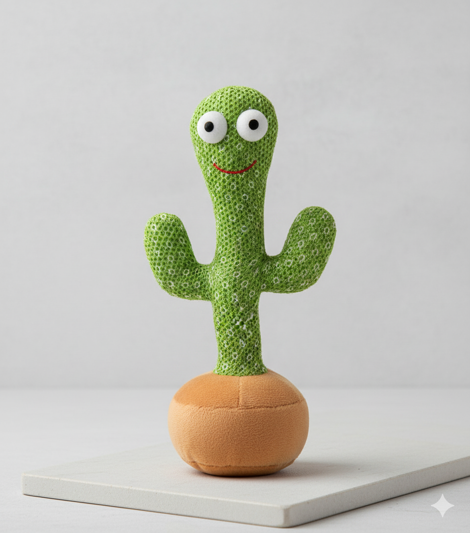 Dancing Cactus Toy | Singing & Dancing LED Music Plush for Kids